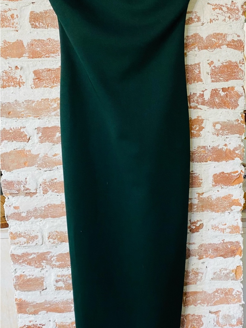 NWOT ZARA Strapless Dark Green Column Midi Dress W/Sleek Lines and Fitted - Picture 3 of 7